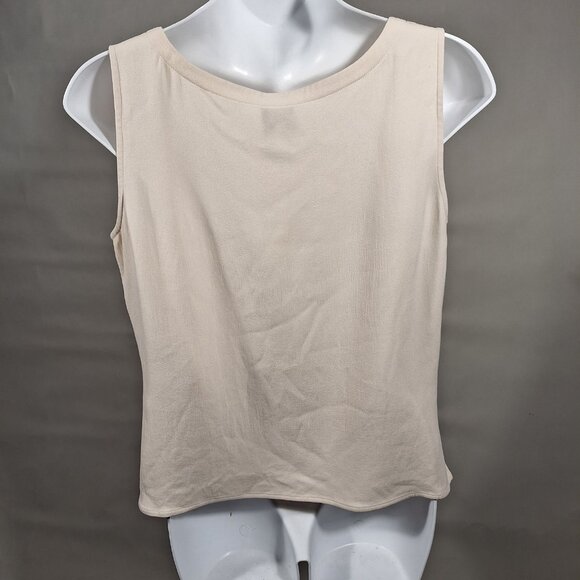 Eileen Fisher Cream colored silk  tank top, Size Small - Picture 5 of 8
